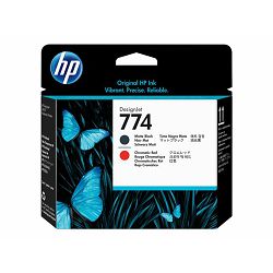 HP 774 Matte Black/Chromatic Red Printhe