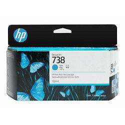 HP 738 130-ml Cyan DesignJet Ink Cartrid