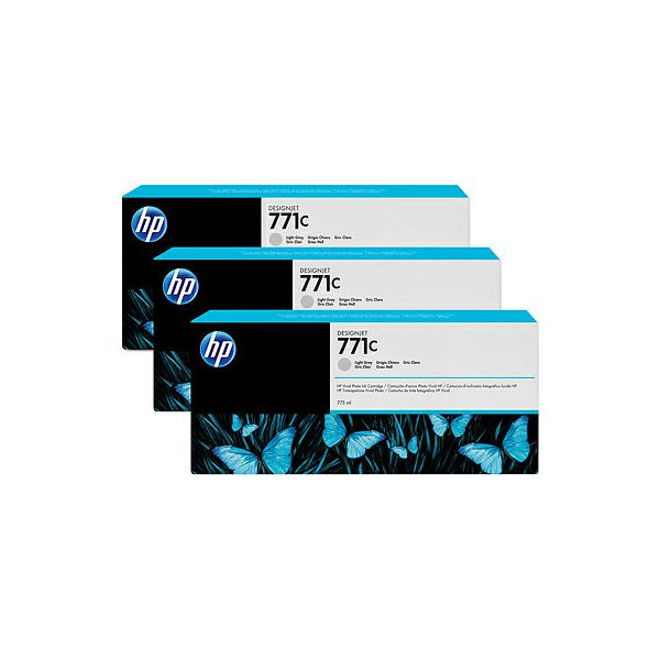 HP B6Y38A No.771 Light Gray Orginalna tinta 3-pack