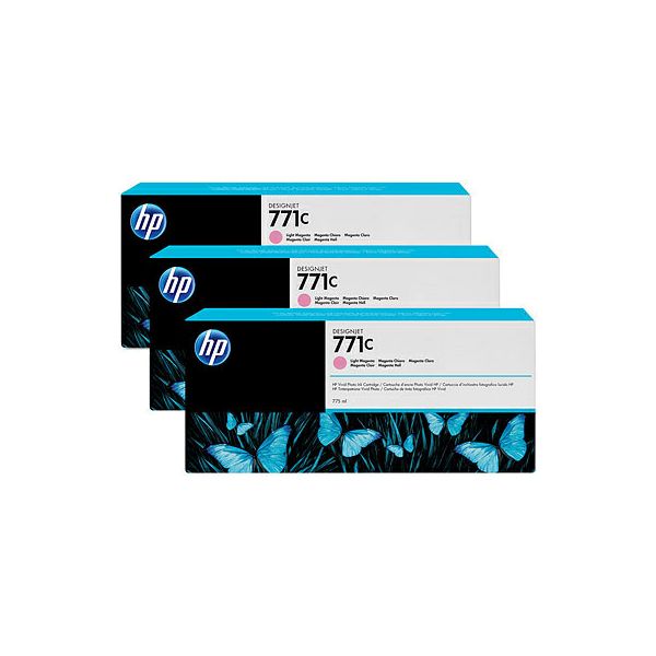 HP B6Y35A No.771C Light Magenta Orginalna tinta, 3-pack