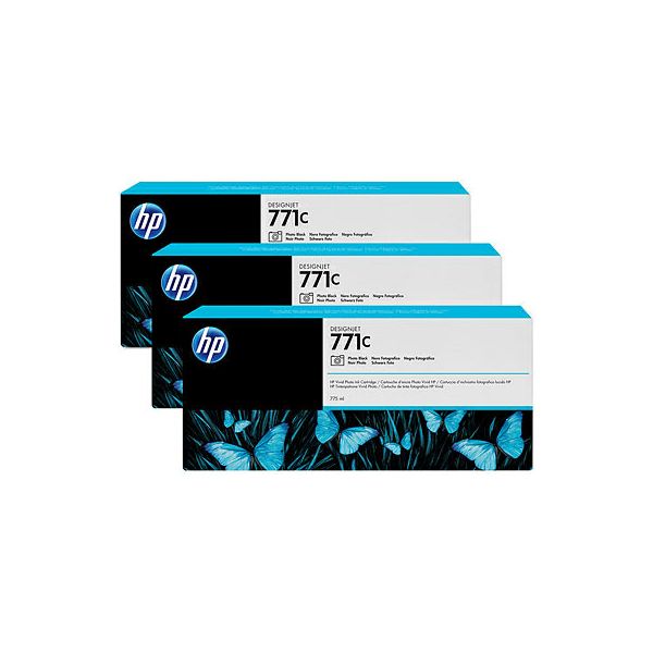 HP B6Y37A No.771C Photo Black Orginalna tinta, 3-pack