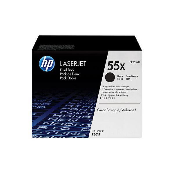 HP CE255XD 55X Black Orginalni toner, dvostruko pakiranje