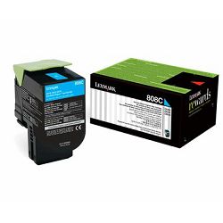 LEXMARK 808C 80C80C0 CYAN ORGINALNI TONER