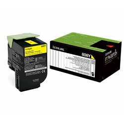 LEXMARK 808Y 80C80Y0 YELLOW ORGINALNI TONER