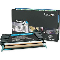 LEXMARK C736 C736H1CG CYAN ORGINALNI TONER