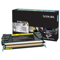 LEXMARK X746 X746A1YG YELLOW ORGINALNI TONER